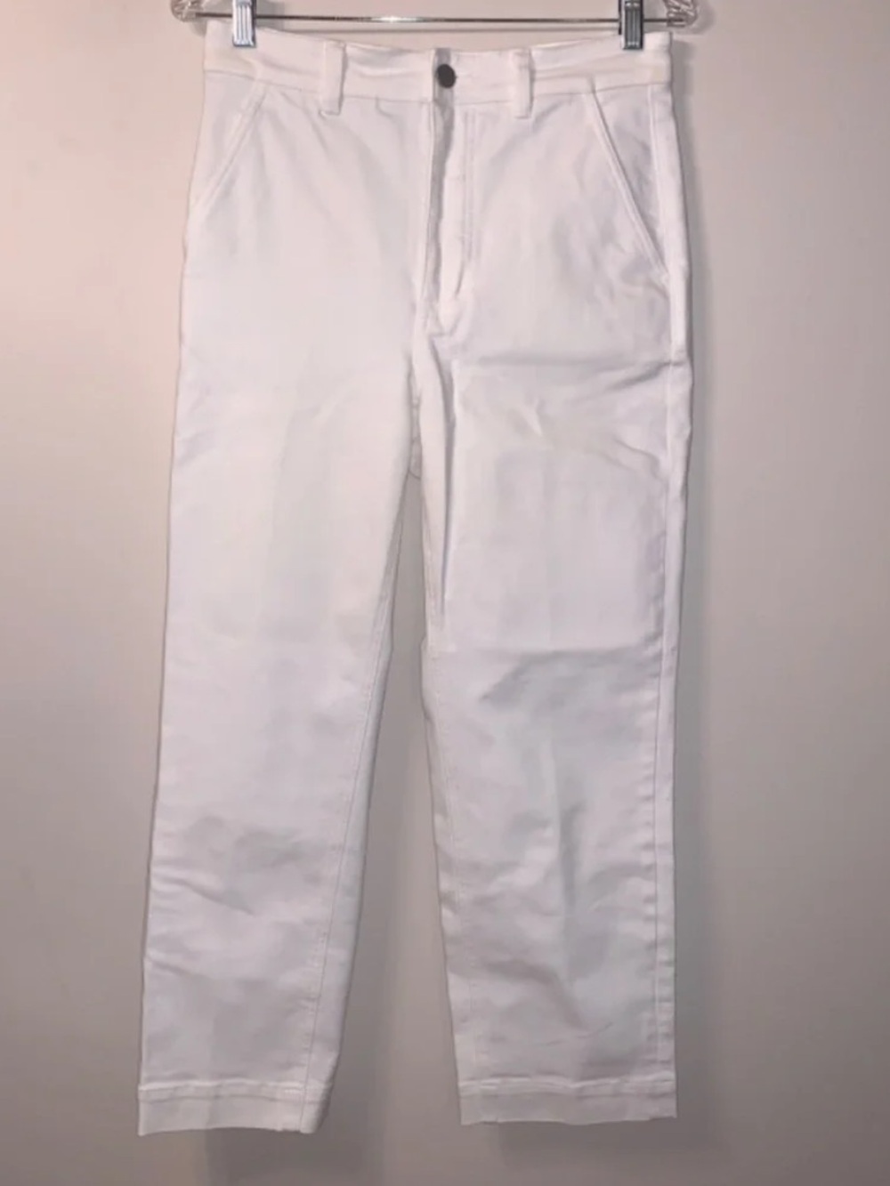 Everlane White Cropped Straight Regular Jeans 6